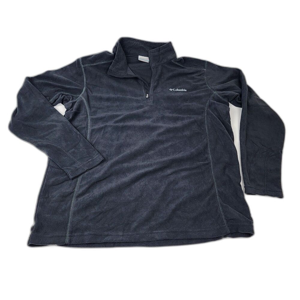 Columbia Sequoia Grove Half Zip Fleece Pullover Black XL NWT